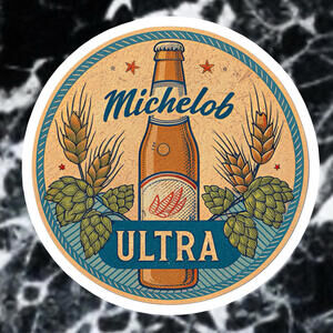 Michelob Ultra Beer Color Vinyl Decal Sticker Waterproof